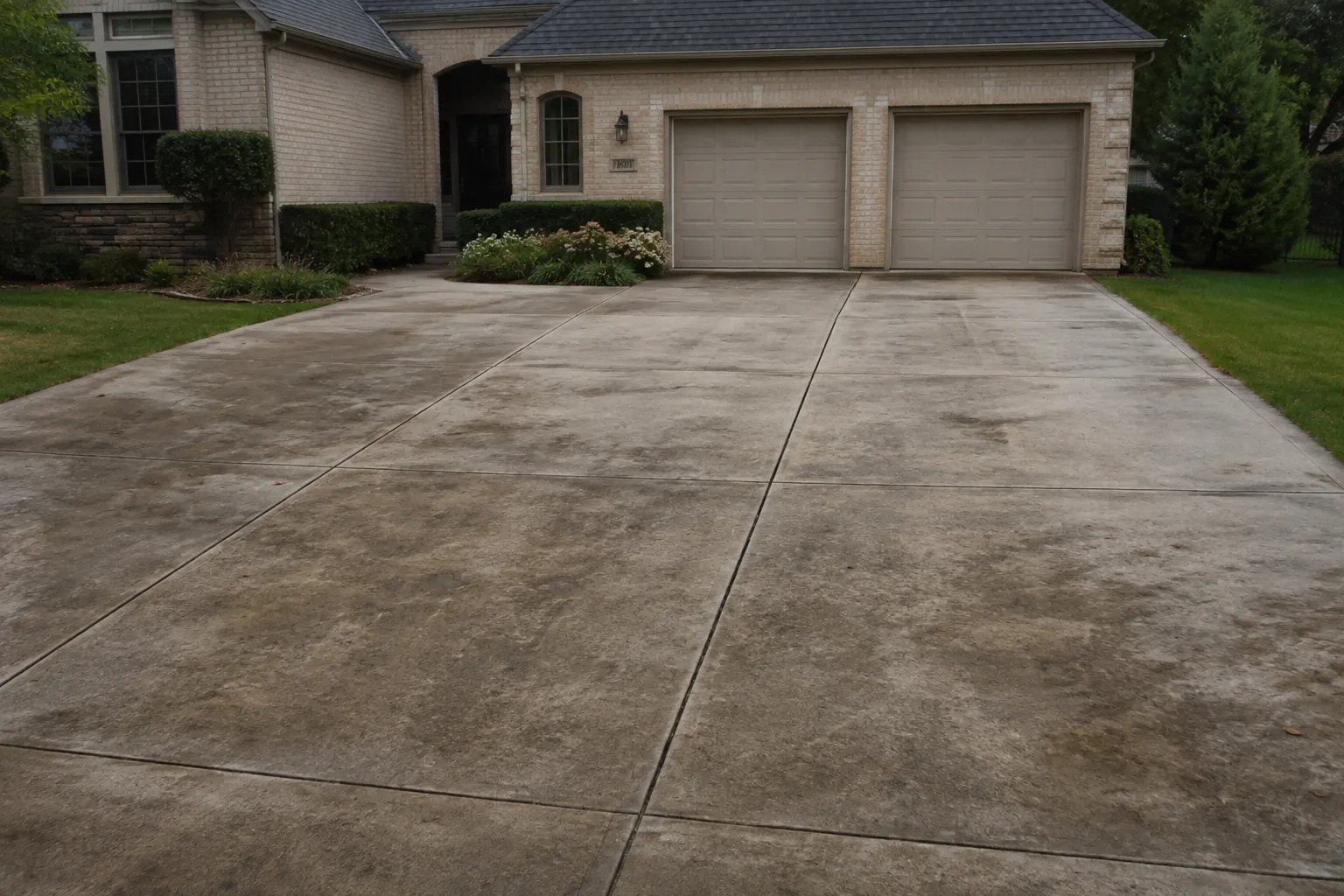 Pressure Washing before, Concrete driveway pressure washing, Indianapolis, IN