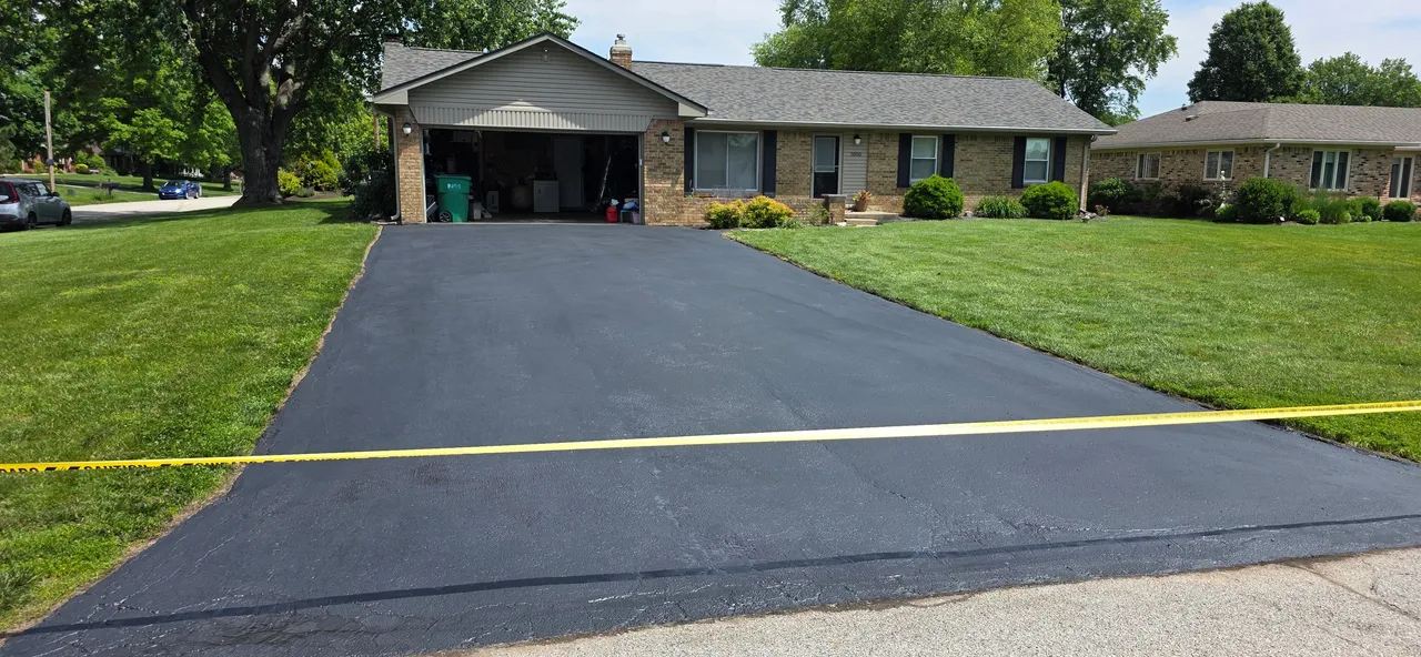 Sealcoating after, Residential driveway sealcoating, Indianapolis, IN